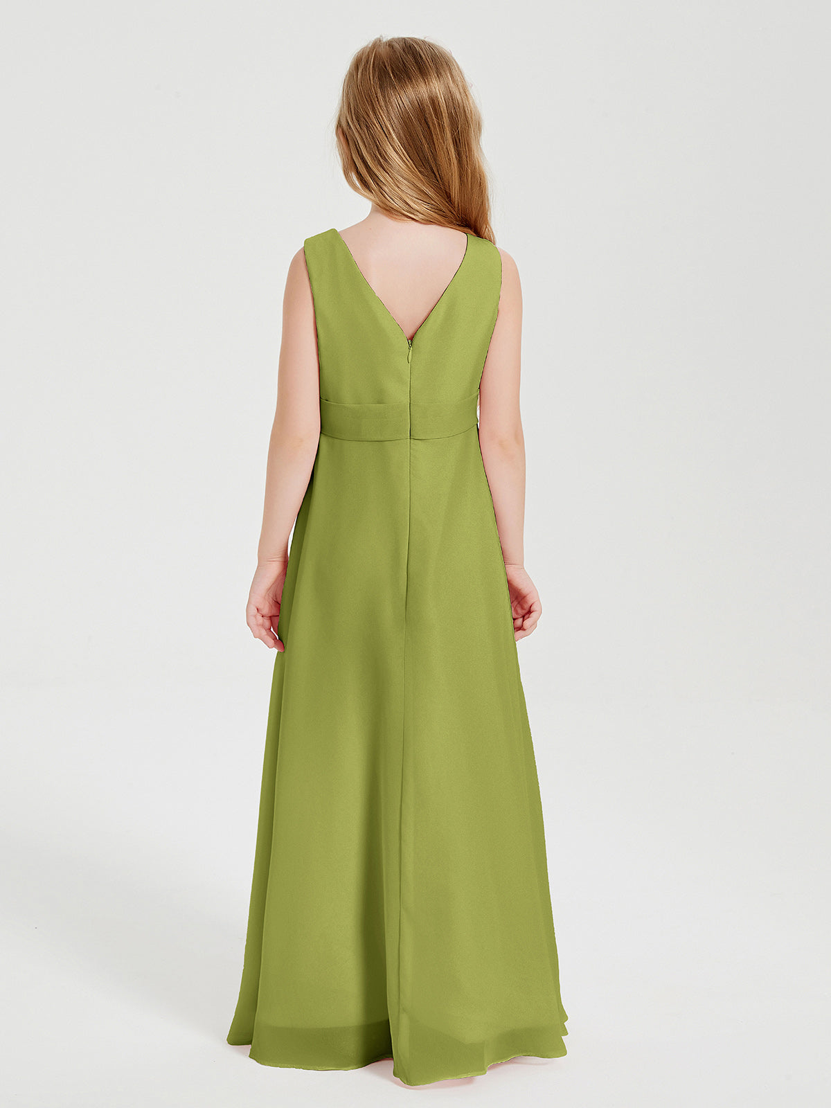 Boho Long Chiffon Bridesmaid Gown Clover